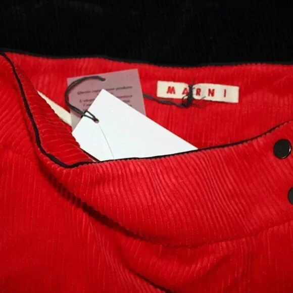 Marni Girls' Colorblock Corduroy Skirt Size 6 NWT